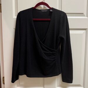 Context Black Cashmere Sweater Sz L